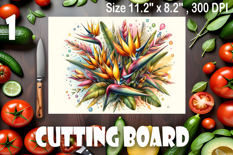 Watercolor summers flowers Cutting Board