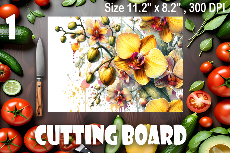 Watercolor summers flowers Cutting Board