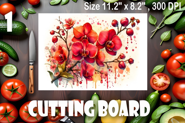 Watercolor summers flowers Cutting Board