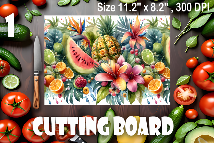 Watercolor summers flowers Cutting Board