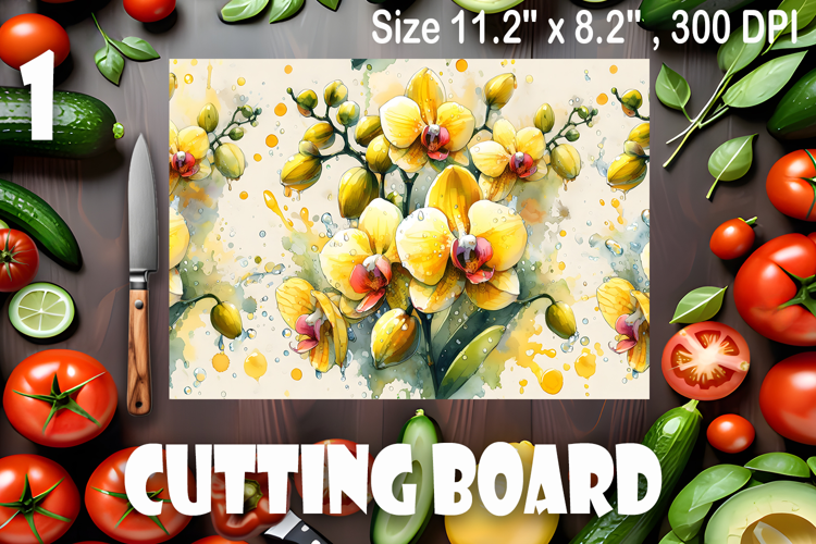 Watercolor summers flowers Cutting Board