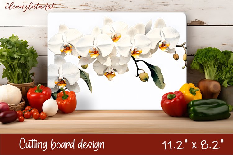 Flowers Cutting Board Design. Tropical passionflower example image 1