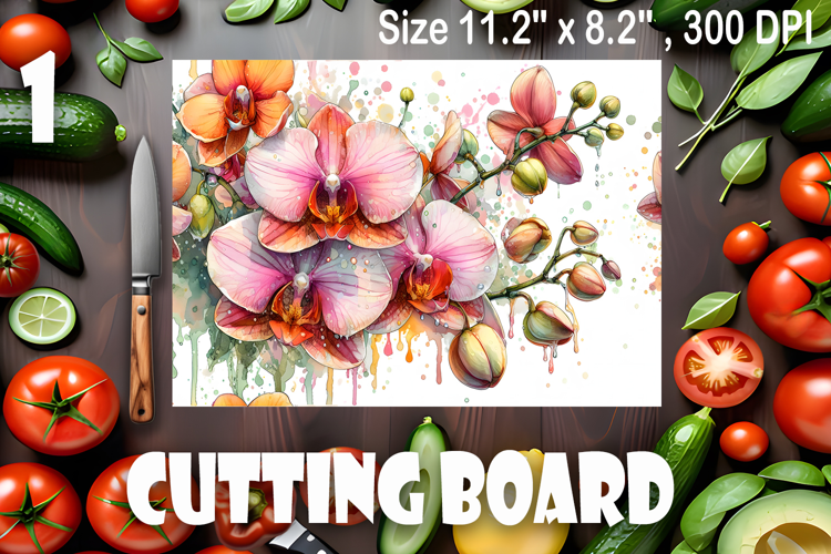 Watercolor summers flowers Cutting Board