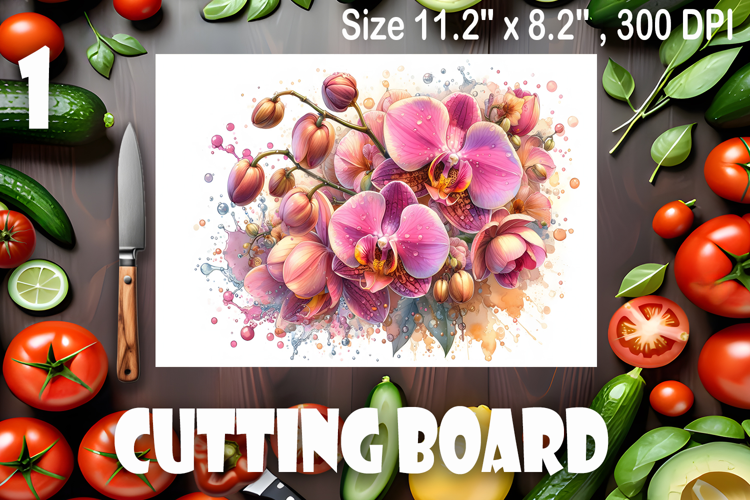 Watercolor summers flowers Cutting Board