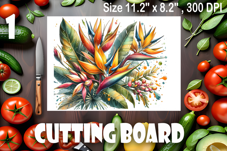 Watercolor summers flowers Cutting Board