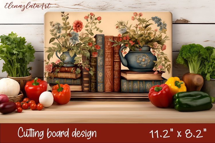 Flowers Cutting Board Design. Tropical passionflower example image 1