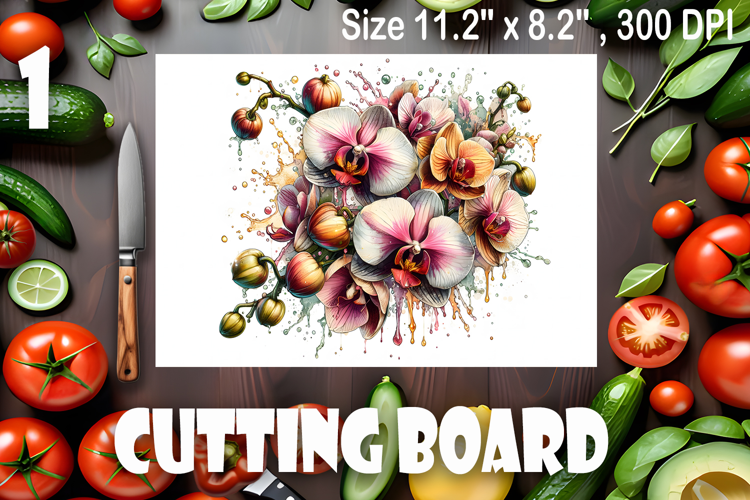 Watercolor summers flowers Cutting Board