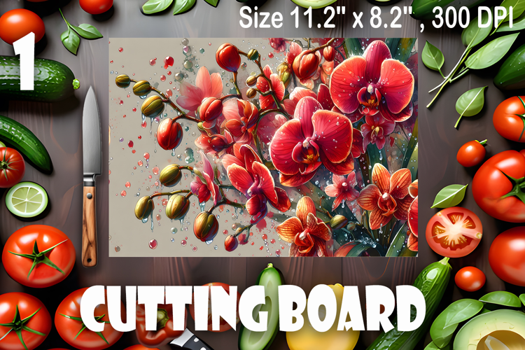 Watercolor summers flowers Cutting Board