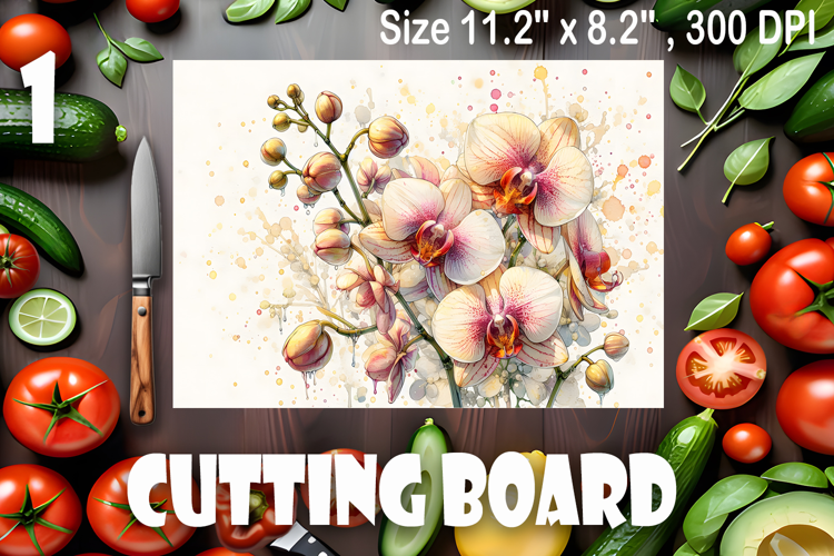 Watercolor summers flowers Cutting Board