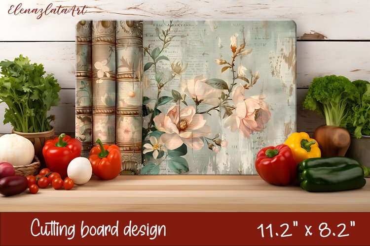 Flowers Cutting Board Design. Tropical passionflower example image 1