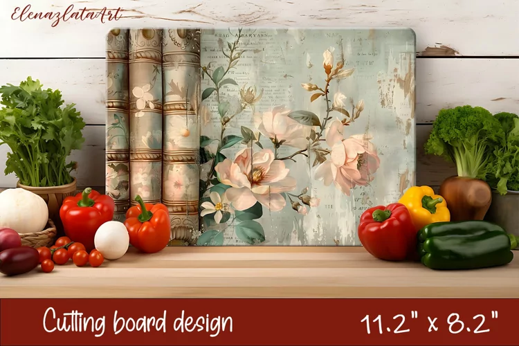 Flowers Cutting Board Design. Tropical passionflower