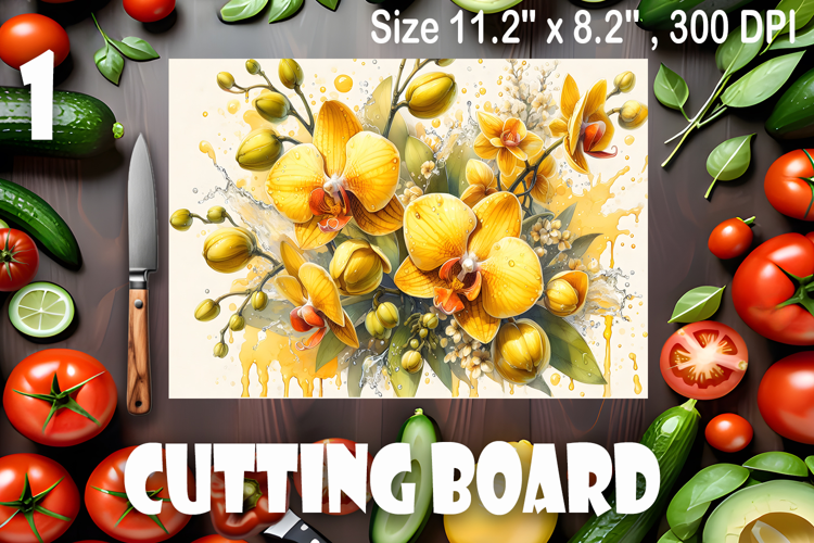 Watercolor summers flowers Cutting Board