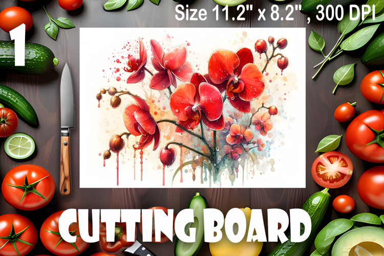 Watercolor summers flowers Cutting Board