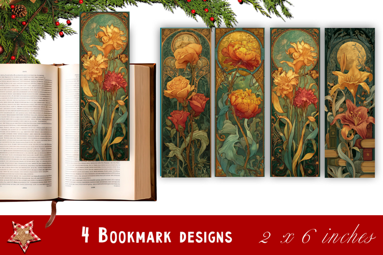 Flowers Bookmark Sublimation Floral Printable