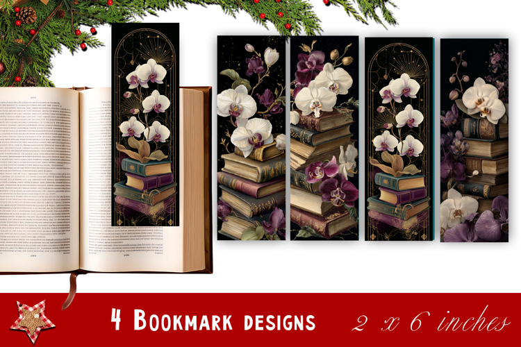 Orchid Floral Bookmark Sublimation PNG | Elegant Flower