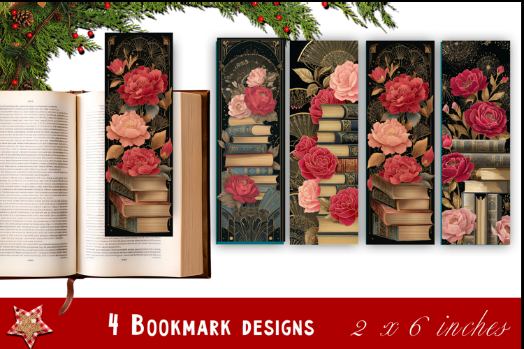 Peony Floral Bookmark Sublimation PNG | Printable Flower