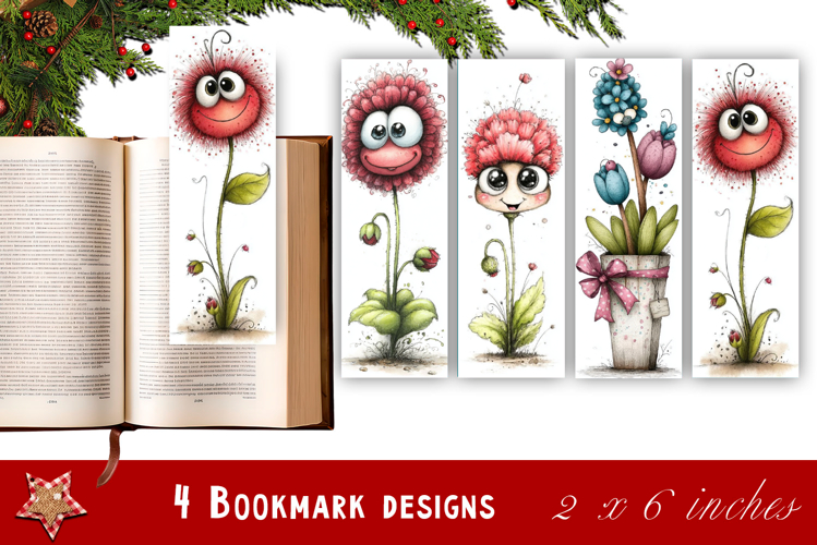 Flowers Bookmark Sublimation Floral Printable