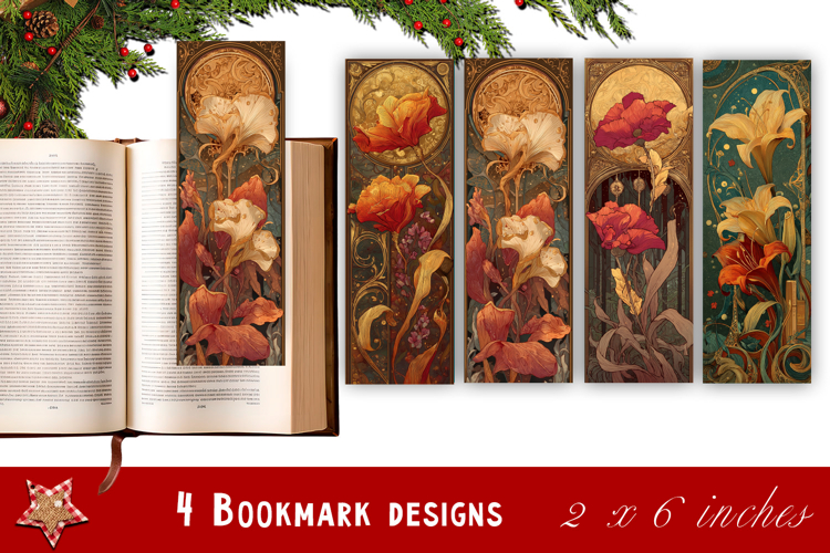 Flowers Bookmark Sublimation Floral Printable