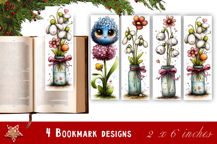 Flowers Bookmark Sublimation Floral Printable