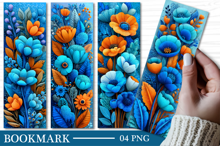 Flowers Bookmark Sublimation Floral Bookmark Design