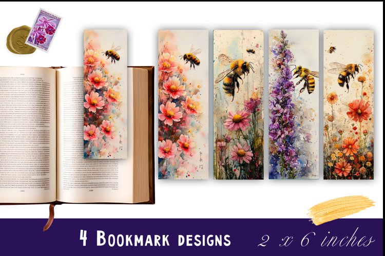 Flowers Bookmark Sublimation Floral Printable