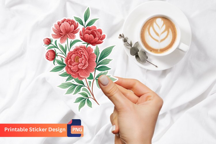 Red Flower Clipart Image 15