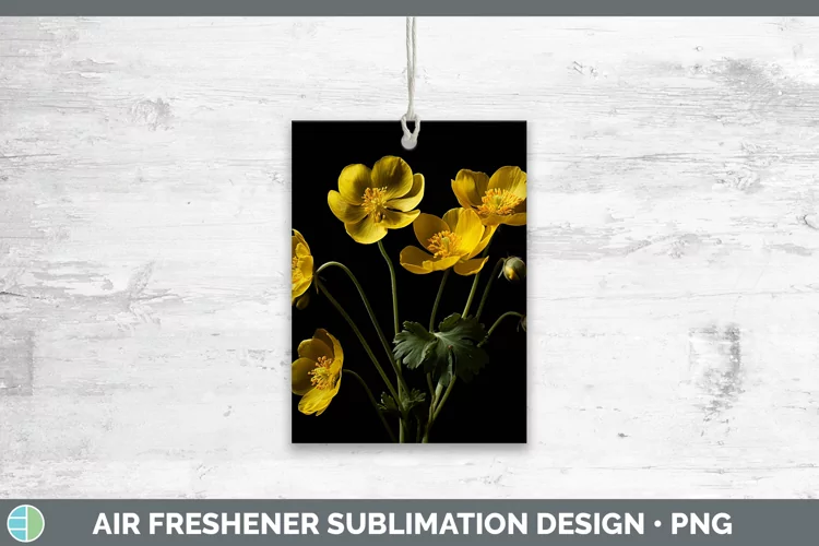 Flowers Buttercup Air Freshener Sublimation Car Freshener De