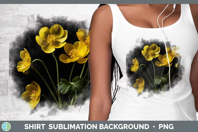 Flowers Buttercup Shirt Sublimation Sublimation Background D