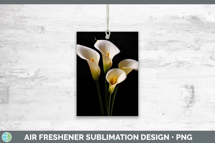 Flowers Calla Lily Air Freshener Sublimation Car Freshener D