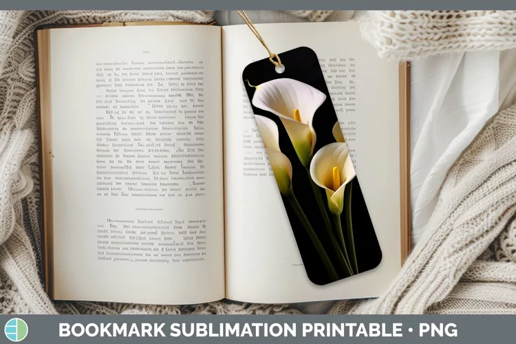 Flowers Calla Lily Bookmark Sublimation Printable Designs