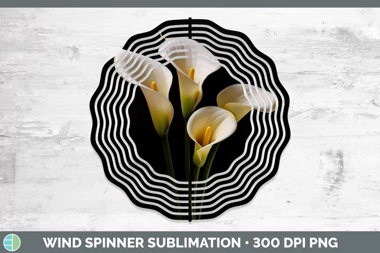 Flowers Calla Lily Wind Spinner Sublimation Spinner Designs