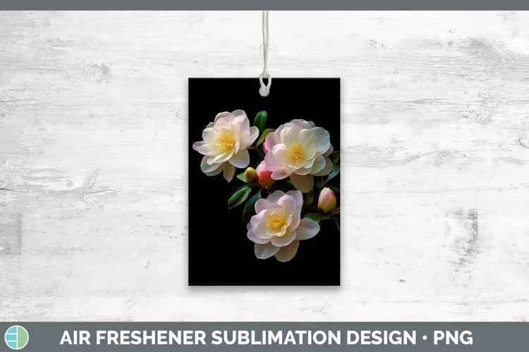 Flowers Camellia Air Freshener Sublimation Car Freshener Des
