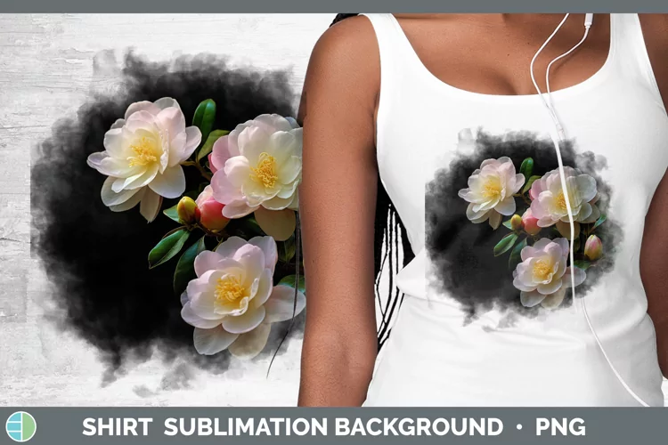 Flowers Camellia Shirt Sublimation Sublimation Background De