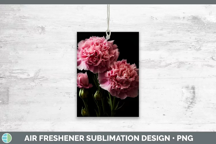 Flowers Carnation Air Freshener Sublimation Car Freshener De