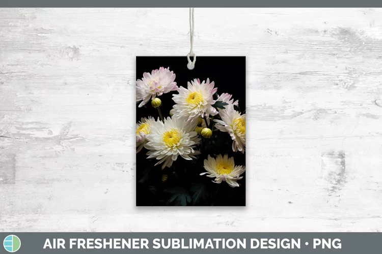 Flowers Chrysanthemum Air Freshener Sublimation Car Freshene