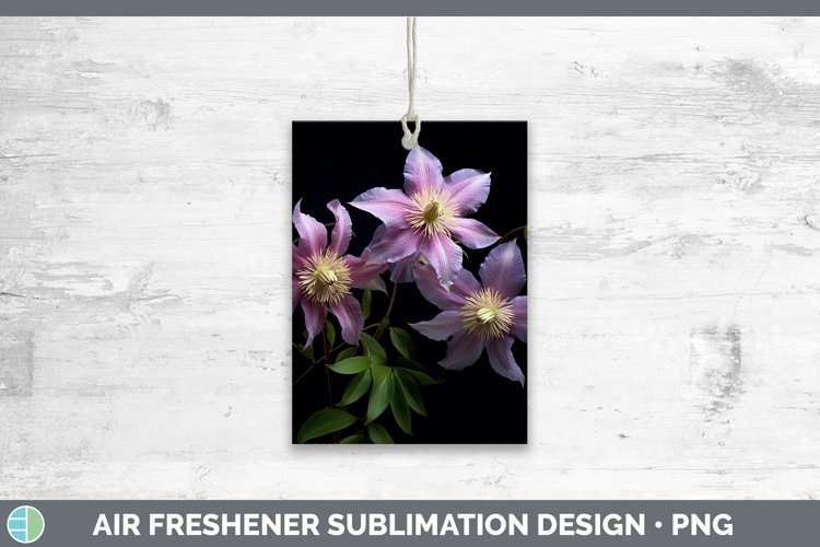 Flowers Clematis Air Freshener Sublimation Car Freshener Des