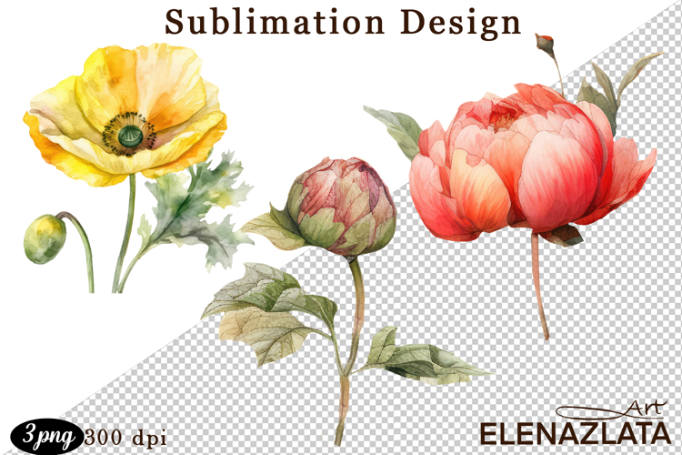 Watercolor Flowers Image 7