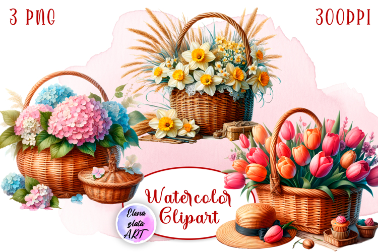 Watercolor Flowers Image 6