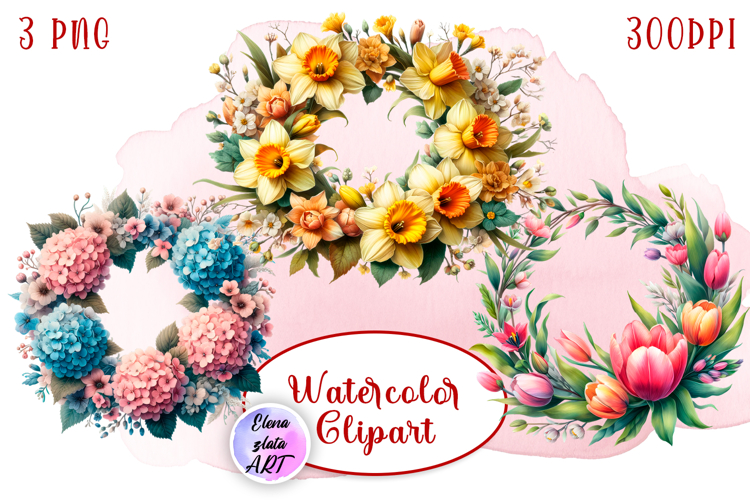 Watercolor Flowers Image 5