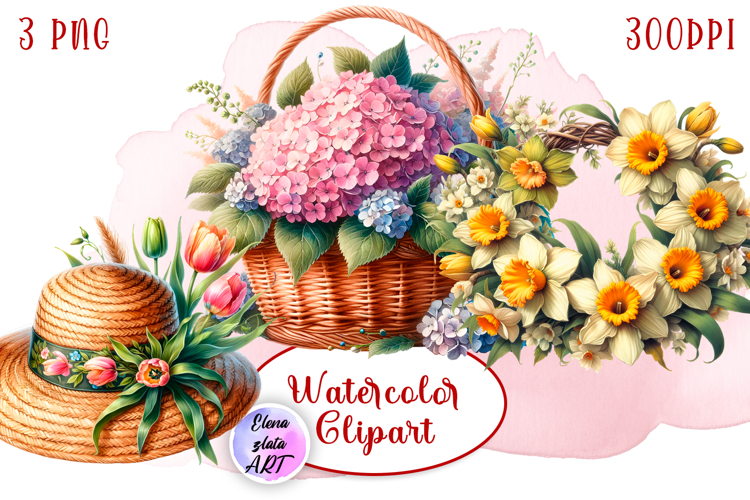 Watercolor Flowers Image 24
