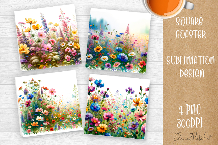 Watercolor Flowers Image 5