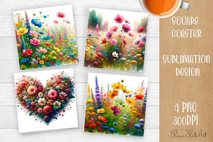 Watercolor Flowers Image 2