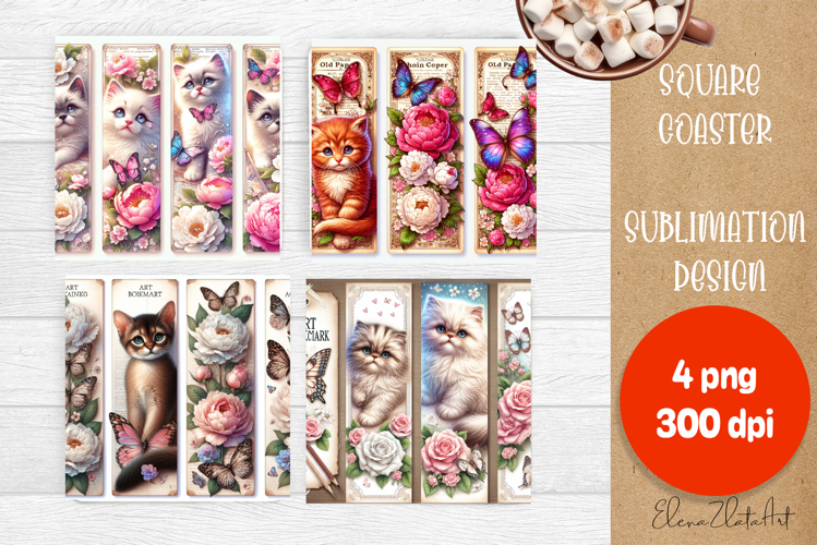 Funny Cat Coaster Sublimation| Cat Lover Coasters