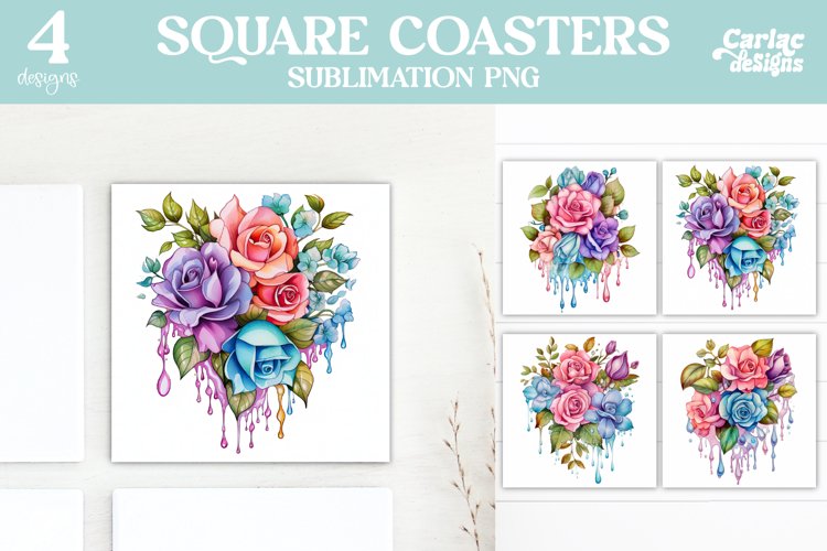 Flowers Coaster Sublimation