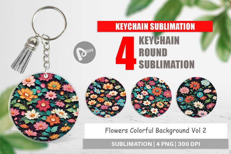 Keychain Flowers Colorful