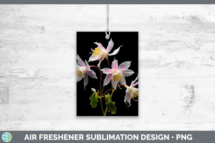 Flowers Columbine Air Freshener Sublimation Car Freshener De