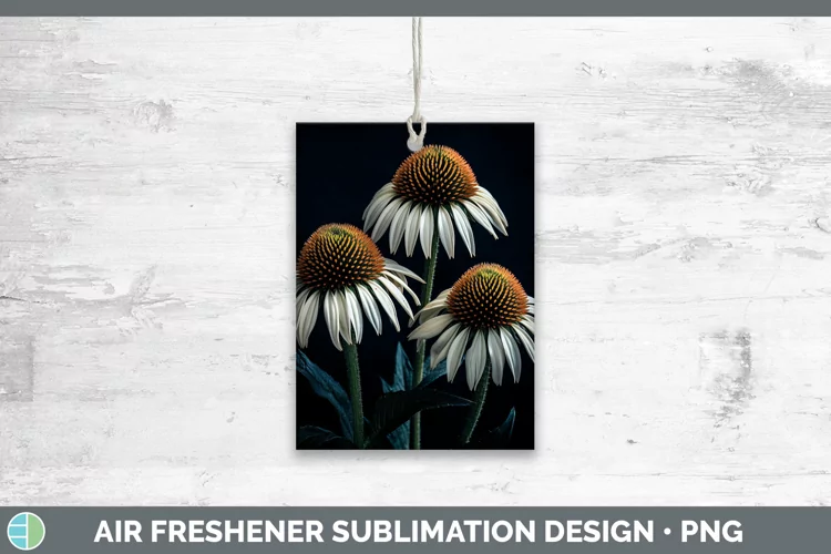 Flowers Coneflower Air Freshener Sublimation Car Freshener D
