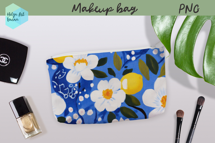 Cosmetic bag flowers, makeup bag sublimation
