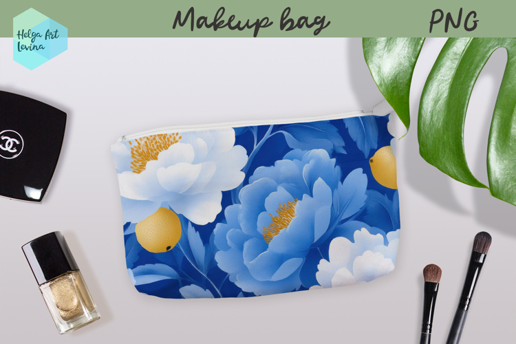 Cosmetic bag flowers, makeup bag sublimation