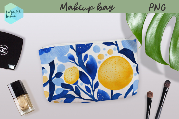 Cosmetic bag flowers, makeup bag sublimation